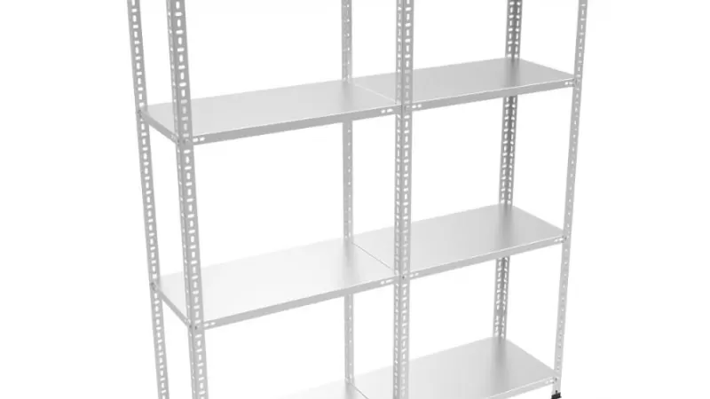 Double 4 Katlı Galvaniz Çelik Raf. Dosya,Arşiv, Depo Rafı