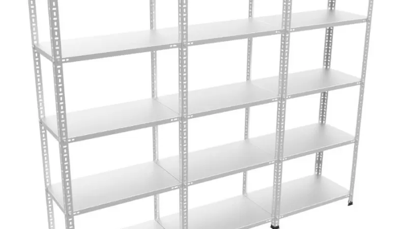 3’Lü Bitişik 5 Katlı  Galvaniz Çelik Raf. Dosya, Depo Rafı