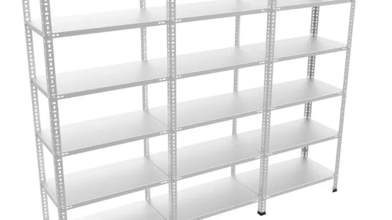 3’Lü Bitişik 6 Katlı Galvaniz Çelik Raf. Dosya, Depo,Rafı